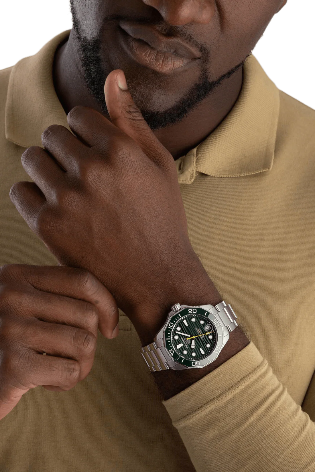 TAG Heuer Aquaracer Professional 300 Date 42mm Green Dial Men's Watch - Image 5