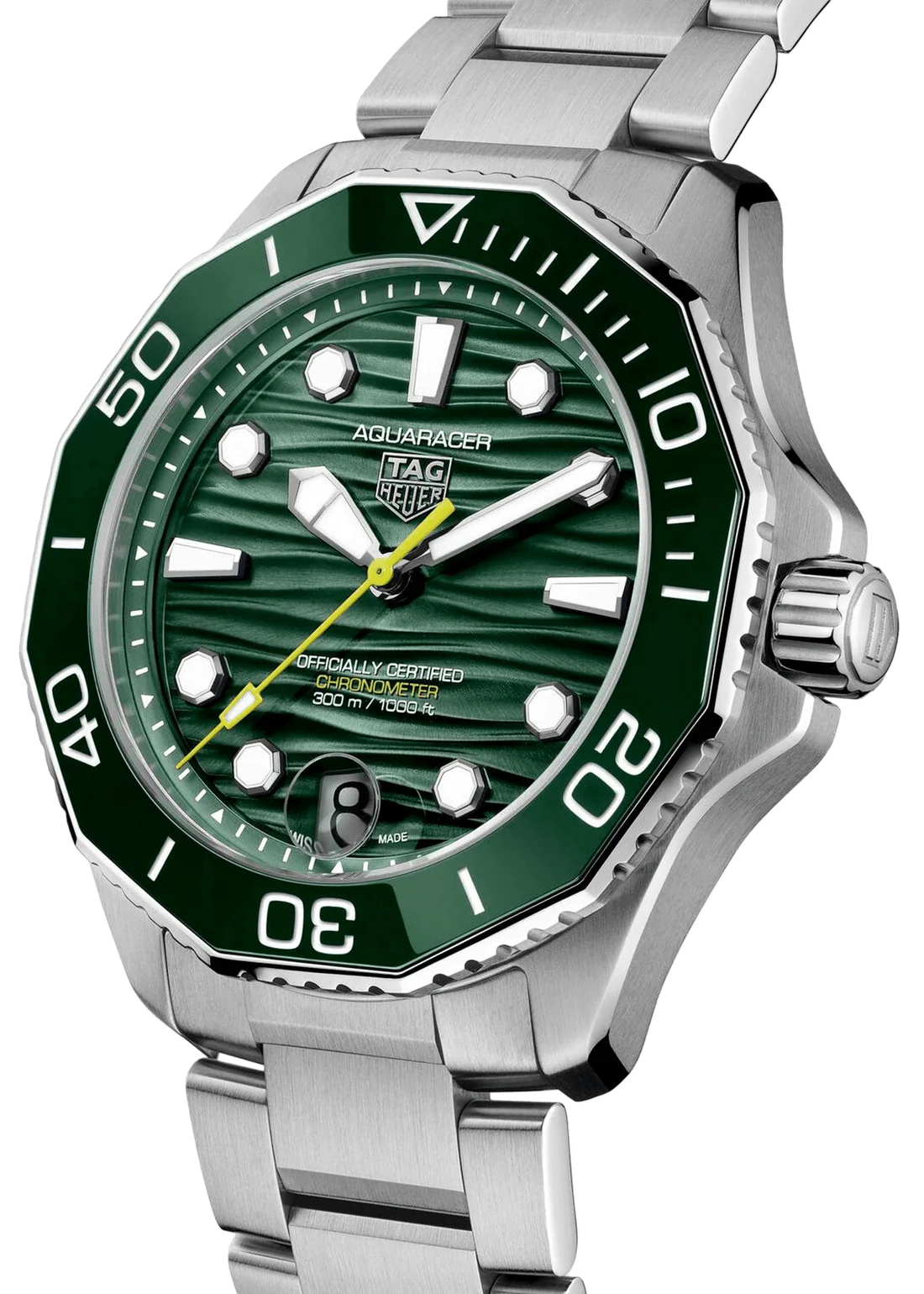 TAG Heuer Aquaracer Professional 300 Date 42mm Green Dial Men's Watch - Image 4